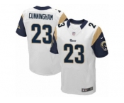 Men's Nike Los Angeles Rams #23 Benny Cunningham Elite White NFL Jersey
