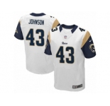 Men's Nike Los Angeles Rams #43 John Johnson Elite White NFL Jersey