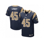 Men's Nike Los Angeles Rams #45 Zach Laskey Elite Navy Blue Team Color NFL Jersey