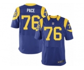 Men's Nike Los Angeles Rams #76 Orlando Pace Elite Royal Blue Alternate NFL Jersey