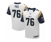 Men's Nike Los Angeles Rams #76 Orlando Pace Elite White NFL Jersey