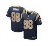 Men's Nike Los Angeles Rams #98 Connor Barwin Elite Navy Blue Team Color NFL Jersey