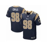 Men's Nike Los Angeles Rams #98 Quinton Coples Elite Navy Blue Team Color NFL Jersey