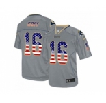 Nike Los Angeles Rams #16 Jared Goff Lights Out Grey Men's Stitched NFL Elite USA Flag Fashion Jersey