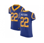 Nike Los Angeles Rams #22 Marcus Peters Royal Blue Alternate Men Stitched NFL Vapor Untouchable Elite Jersey
