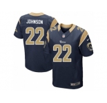 Nike Los Angeles Rams #22 Trumaine Johnson Navy Blue Alternate Men's Stitched NFL Elite Jersey