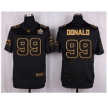 Nike St. Louis Rams #99 Aaron Donald Black Pro Line Gold Collection Jersey(Elite)