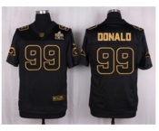 Nike St. Louis Rams #99 Aaron Donald Black Pro Line Gold Collection Jersey(Elite)