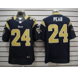 nike nfl jerseys st. louis rams #24 pead dk.blue[Elite]