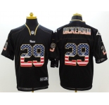 nike nfl jerseys st. louis rams #29 dickerson black[Elite USA flag fashion]