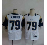 nike nfl jerseys st. louis rams #79 robinson white[Elite]