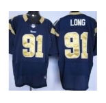 nike nfl jerseys st. louis rams #91 long blue[Elite]