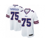Men Nike Buffalo Bills #75 Eddie Yarbrough Game White NFL Jersey