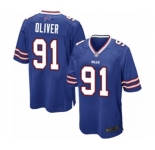 Men's Buffalo Bills #91 Ed Oliver Game Royal Blue Team Color Football Jersey