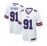 Men's Buffalo Bills #91 Ed Oliver Game White Football Jersey