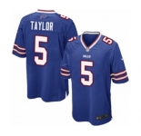 Men's Nike Buffalo Bills #5 Tyrod Taylor Game Royal Blue Team Color NFL Jersey