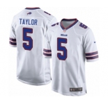 Men's Nike Buffalo Bills #5 Tyrod Taylor Game White NFL Jersey
