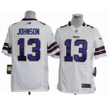 nike nfl jerseys buffalo bills #13 johnson white[game]