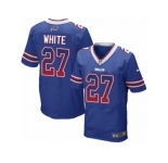 Men Nike Buffalo Bills #27 TreDavious White Elite Royal Blue Home Drift Fashion NFL Jersey