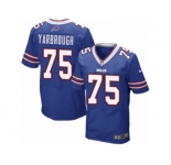 Men Nike Buffalo Bills #75 Eddie Yarbrough Elite Royal Blue Team Color NFL Jersey