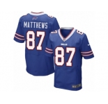Men Nike Buffalo Bills #87 Jordan Matthews Elite Royal Blue Team Color NFL Jersey