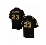 Men's Nike Buffalo Bills #23 Aaron Williams Elite Black Pro Line Gold Collection NFL Jersey