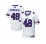 Men's Nike Buffalo Bills #48 Glenn Gronkowski Elite White NFL Jersey