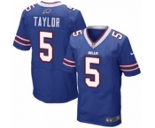 Men's Nike Buffalo Bills #5 Tyrod Taylor Elite Royal Blue Team Color NFL Jersey