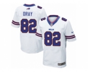 Men's Nike Buffalo Bills #82 Jim Dray Elite White NFL Jersey