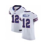 Nike Buffalo Bills #12 Jim Kelly White Men Stitched NFL Vapor Untouchable Elite Jersey
