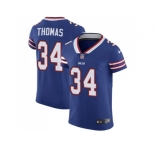 Nike Buffalo Bills #34 Thurman Thomas Royal Blue Team Color Men Stitched NFL Vapor Untouchable Elite Jersey