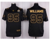 Nike Buffalo Bills #95 Kyle Williams Black Pro Line Gold Collection Jersey[Elite]