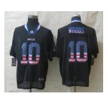 nike buffalo bills #10 woods black[Elite USA flag fashion]