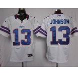 nike nfl jerseys buffalo bills #13 johnson white[elite]