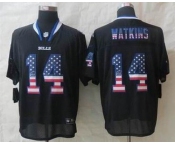 nike nfl jerseys buffalo bills #14 watkins black[Elite USA flag fashion][watkins]