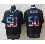 nike nfl jerseys buffalo bills #50 alonso black[Elite USA flag fashion][alonso]