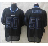 nike nfl jerseys buffalo bills #50 alonso black[Elite lights out][alonso]