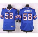 nike nfl jerseys buffalo bills #58 johnson blue[Elite]