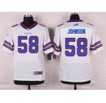 nike nfl jerseys buffalo bills #58 johnson white[Elite]