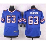 nike nfl jerseys buffalo bills #63 johnson blue[Elite]