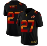 Buffalo Bills #27 Tre'Davious White Men's Black Nike Red Orange Stripe Vapor Limited NFL Jersey