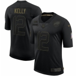 Men Buffalo Bills #12 Jim Kelly Nike 2020 Salute To Service Retired Limited Jersey Black