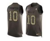 Men Nike Buffalo Bills #10 Deonte Thompson Limited Green Salute to Service Tank Top NFL Jersey