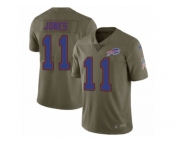 Men Nike Buffalo Bills #11 Zay Jones Limited Olive 2017 Salute to Service NFL Jersey