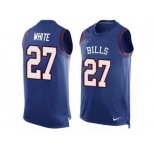 Men Nike Buffalo Bills #27 TreDavious White Limited Royal Blue Player Name & Number Tank Top NFL Jersey