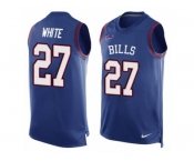 Men Nike Buffalo Bills #27 TreDavious White Limited Royal Blue Player Name & Number Tank Top NFL Jersey