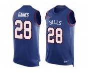 Men Nike Buffalo Bills #28 E.J. Gaines Limited Royal Blue Player Name & Number Tank Top NFL Jersey