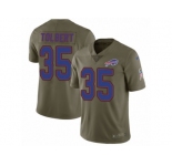 Men Nike Buffalo Bills #35 Mike Tolbert Limited Olive 2017 Salute to Service NFL Jersey