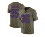 Men Nike Buffalo Bills #35 Mike Tolbert Limited Olive 2017 Salute to Service NFL Jersey