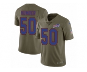 Men Nike Buffalo Bills #50 Ramon Humber Limited Olive 2017 Salute to Service NFL Jersey